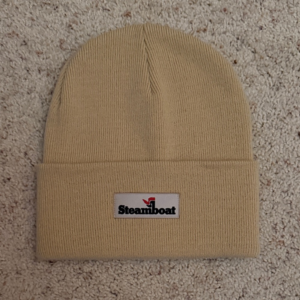 NWT Steamboat Beige Knit Beanie